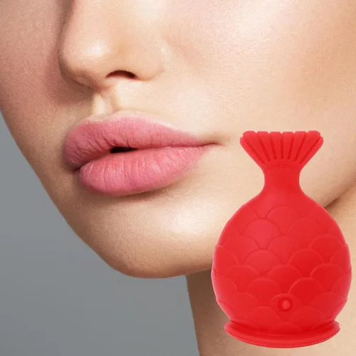 Miniatura 3 de Dispositivo de relleno de labios Refuerzo de labios de silicona suave con forma de pez, boca más gruesa más completa, bombas de labios