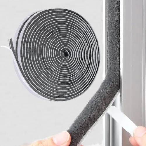 Miniatura 9 de Sello autoadhesivo de 40 pies para marcos de puertas y ventanas corredizas, burlete para insonorización, a prueba de polvo, aislamiento de ventanas