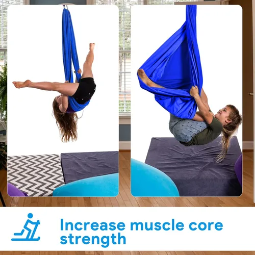 Miniatura 7 de Satisure Columpio sensorial, columpio de terapia para niños y adultos, columpio para acurrucarse en interiores y exteriores, hamaca columpio