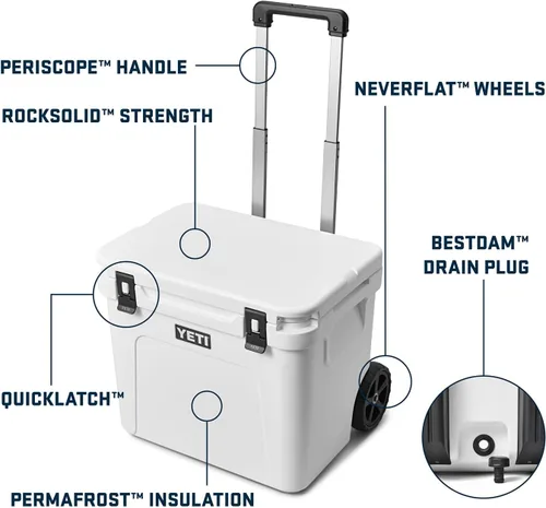 Miniatura 2 de YETI Roadie 60 - Hielera con ruedas y mango retráctil de periscopio
