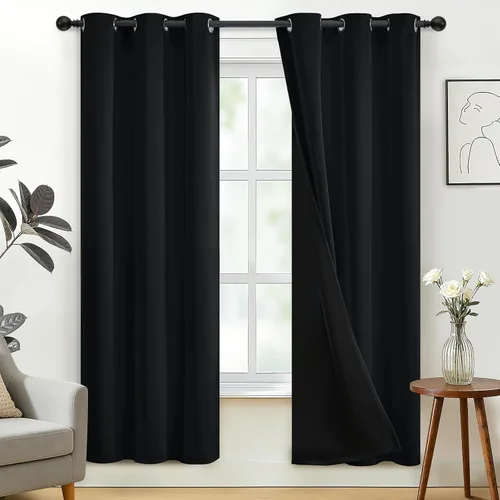 Miniatura 29 de SimpleHome - Cortinas opacas 100% para recámara, cortinas de ventana con ojales beige, con aislamiento térmico, cortinas de oscurecimiento