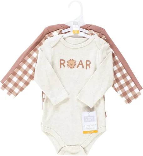 Miniatura 89 de Hudson Baby Body unisex de algodón de manga larga para bebé, leopardo rosa rojo