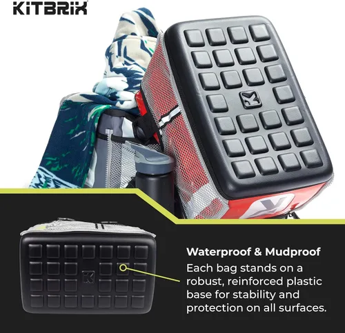 Miniatura 6 de KitBrix Bolsa de equipo deportivo - Bolsa impermeable para natación, ciclismo, correr, gimnasio, fútbol, fútbol, transición de triatlón, carreras
