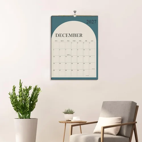 Miniatura 7 de Calendario 2026-2027 – Calendario de Pared de 18 Meses de Enero 2026 - Junio 2027, Planificador de Calendario de Pared Colgante 2026 con Papel