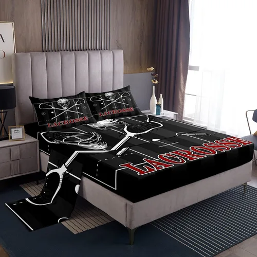 Miniatura 20 de Manfei Juego de sábanas de baloncesto para niños, tamaño individual, juego de ropa de cama temática deportiva para decoración de habitación de niños