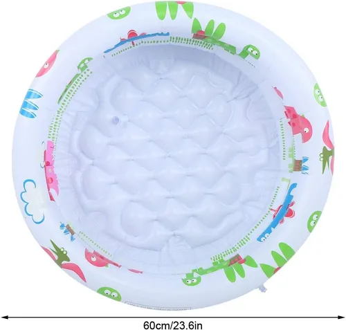 Miniatura 3 de Asixxsix Piscina inflable para bebés, redonda de 23.6 pulgadas, parte inferior acolchada suave, inflado rápido, multiusos para niños, niños pequeños