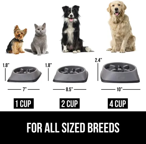Miniatura 6 de GORILLA GRIP Cuencos para perros de alimentación lenta pendiente de patente, juguete de rompecabezas interactivo para entrenamiento de alimentación