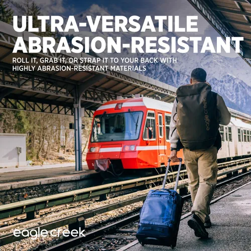 Miniatura 4 de eagle creek Cargo Hauler XT - Bolsa de lona con ruedas, asa telescópica y correas de mochila plegables, tapa en U con cerradura y bolsillo de acceso