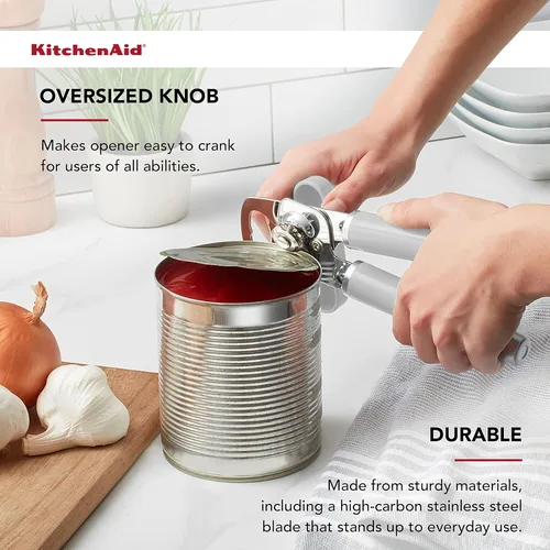 Miniatura 3 de KitchenAid Abrelatas y abrebotellas multifunción clásico, fácil de usar, rueda de corte de acero inoxidable afilada, asas ergonómicas suaves