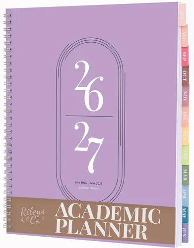 Miniatura 18 de Rileys - Agenda académica 2025-2026, agenda diaria, semanal y mensual, julio de 2025 a junio de 2026, páginas de notas para estudiantes