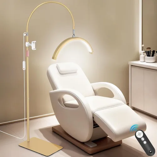Miniatura 10 de Luz de media luna para tecnología de pestañas, lámpara de pestañas flexible con soporte para teléfono para arte de pestañas, tatuajes de uñas