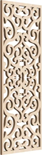 Miniatura 160 de Eveline - Paneles decorativos de pared de madera con calado, 13 3/8 pulgadas de ancho x 34 3/8 pulgadas de alto x 3/8 de alto, roble rojo rojo