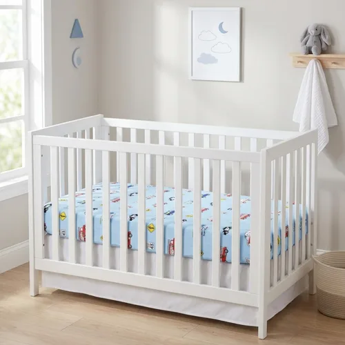 Miniatura 4 de EVERYDAY KIDS Juego de 2 sábanas bajeras ajustadas para cuna de niño, 100% microfibra suave transpirable, sábana para bebé, se adapta al colchón