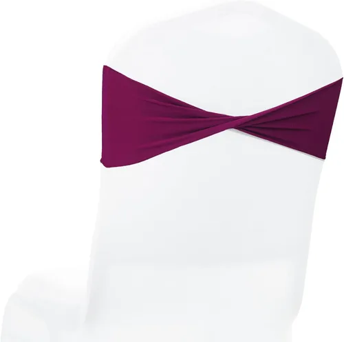 Miniatura 27 de MDS® Paquete de 10 bandas elásticas de elastano para silla sin hebilla deslizante, lazo elástico reutilizable para silla para boda, recepción
