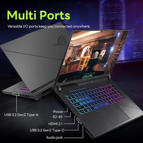 Miniatura 9 de ASUS ROG Strix Nebula FHD 165Hz - Laptop para juegos de 16 pulgadas, Intel i9-13980HX, 32GB DDR5, 1TB SSD, NVIDIA GeForce RTX 4060 8G GDDR6, teclado