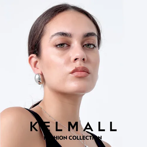 Miniatura 5 de KELMALL Chunky Gold Hoop Statement Earrings for Women, Thick 18K Gold Plated Open Hoop Lightweight 925 Sterling Silver Post