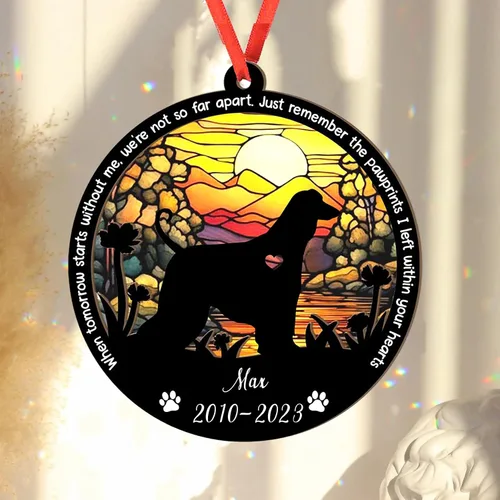 Miniatura 2 de Adorno personalizado para atrapasoles de sabueso afgano, adorno de Navidad de sabueso afgano – Regalo para perro amante, sabueso afgano