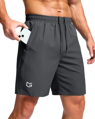 Miniatura 14 de G Gradual Pantalones cortos deportivos para correr para hombre con bolsillos con cremallera, de secado rápido, de 7 pulgadas, 5 pulgadas, 9