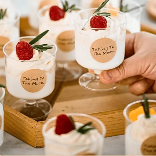 Miniatura 6 de Youeon Paquete de 50 mini vasos de postre de plástico con cucharas, taza de postre transparente de 5 onzas, tazas pequeñas para postres, aperitivos