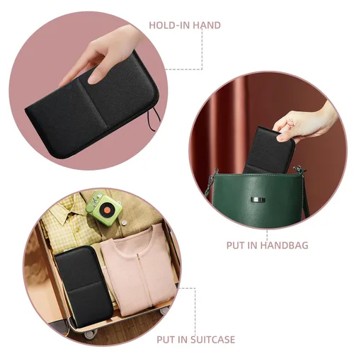 Miniatura 6 de Soporte para brochas de maquillaje de viaje negro, organizador de brochas de maquillaje resistente al agua, soporte portátil para brochas