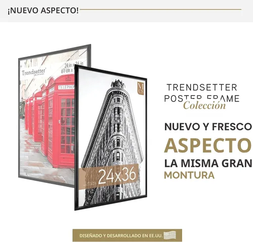 Miniatura 2 de MCS , Negro 24 x 36 pulgadas trendsetter cartel marco, 24 x 36