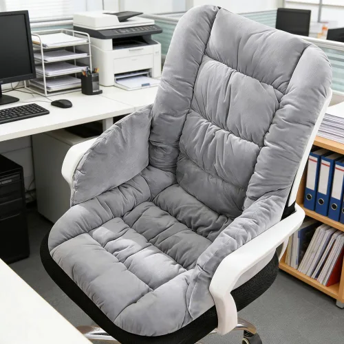 Miniatura 6 de Cojín para silla de escritorio con respaldo alto, almohadilla de asiento para silla de oficina con parte inferior antideslizante para oficina