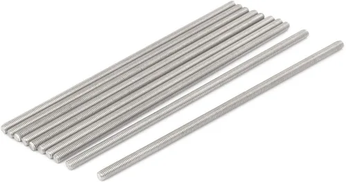 Miniatura 41 de uxcell M3 x 2.362 in 0.020 in Pitch 304 Varillas totalmente roscadas de acero inoxidable barra 10 piezas