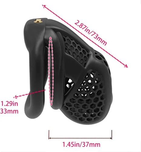 Miniatura 5 de Jaula de castidad masculina, jaula ligera de resina para pene masculino, dispositivo de castidad masculina, juguetes sexuales para hombres con 4