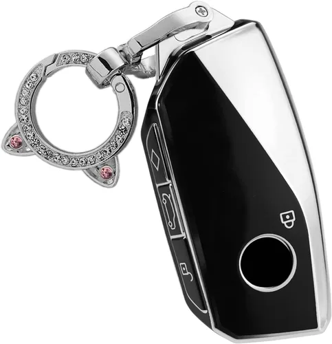 ontto Carcasa para llavero BMW 2023 7 Series 740 760i X7 IX XM TPU Smart Remote Car Key Bag Negro
