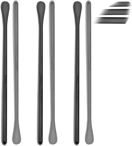 6 cucharas de mango largo mate de 8.6 pulgadas de acero inoxidable 304 para cóctel, cucharas de mezclar, cucharas de helado, cucharas de miel,