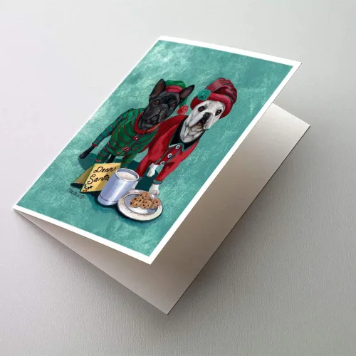 Miniatura 202 de Caroline's Treasures PPP3013GCA7P - Tarjetas de felicitación y sobres para mascotas de Basset Hound Teacher, paquete de 8 tarjetas en blanco