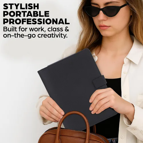 Miniatura 2 de Cubierta de folio premium compatible con Rocketbook Everlast, Wave, Fusion, Panda, cuaderno inteligente reutilizable - Tamaño ejecutivo A5 Old