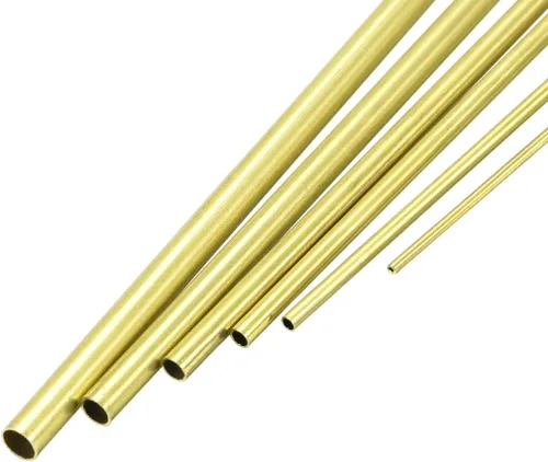 uxcell Tubo de latón, 0.039 in, 0.059 in, 0.079 in, 0.098 in, 0.118 in, 0.138 in de diámetro x 0.008 in, grosor de pared, 11.811 in de longitud,