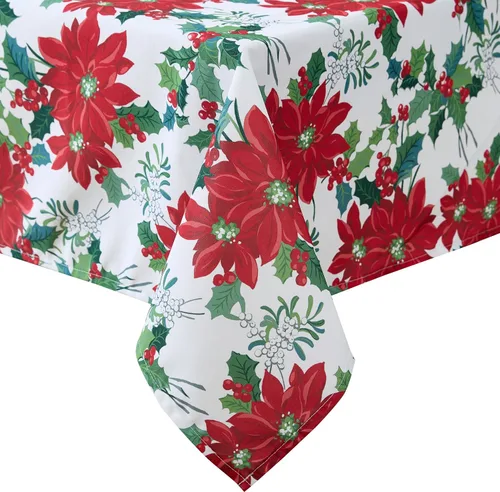 Miniatura 25 de Laura Ashley Mantel decorativo, resistente a las arrugas y a las manchas, repelente al agua a prueba de derrames, tela de poliéster lavable de fácil