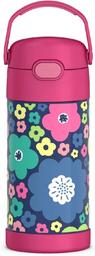 Miniatura 19 de THERMOS FUNTAINER - Botella de acero inoxidable con aislamiento al vacío y sorbete, capacidad de 12 onzas, para niños, azul Azul marino