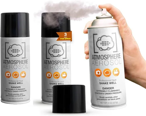 Miniatura 11 de Paquete de 5 – Haze/Fog Atmosphere Aerosol Spray para fotógrafos y cineastas – Efectos de humo y rayos de luz para fotografía para uso en interiores