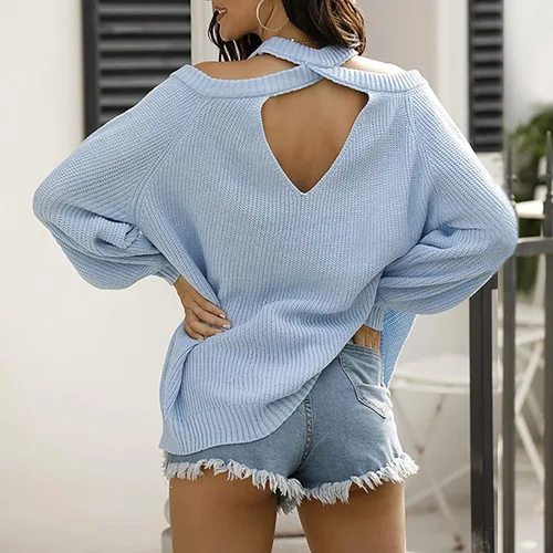 Miniatura 5 de ZPWSHI Sweaters for Women Fsahion 2023 Crew Neck Long Sleeve Fall Winter Knit Pullover Jumper Tops