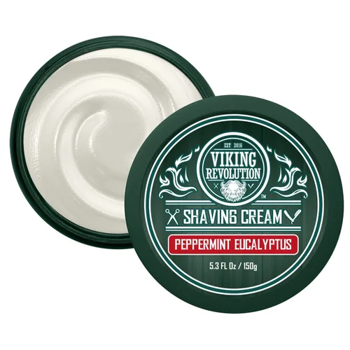 Miniatura 6 de Crema de afeitar de lujo con aroma a menta y eucalipto - Jabón de afeitar suave, sedoso y sedoso - Espuma rica para el afeitado más suave - 5.3 oz