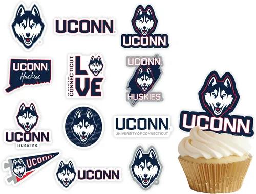 Miniatura 46 de Decoraciones para cupcakes de la Universidad de Alabama, suministros para fiestas de fútbol americano, cumpleaños, graduación (24 piezas)