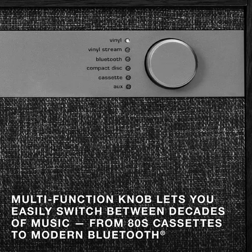 Miniatura 8 de Victrola Century 6-en-1 Reproductor de discos de vinilo y centro de música – Tocadiscos de 3 velocidades, reproductor de CD y cassette, VINYLSTREAM