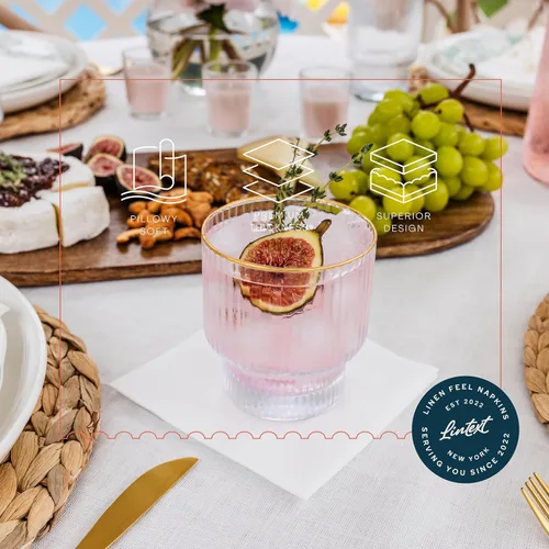 Miniatura 5 de 200 servilletas de papel desechables para postres y bebidas, hechas en Estados Unidos, suaves y absorbentes, para bares, restaurantes, cafeterías
