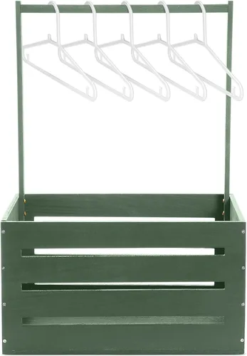 Miniatura 7 de Suzile Caja de madera para baby shower, cesta de madera para regalos con asa, ropa de niño y niña, caja de almacenamiento para revelación de género