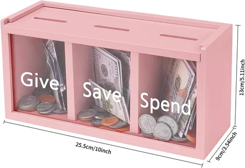 Miniatura 2 de Hucha para niños, hucha de ahorro de dinero para niños, caja de ahorro de dinero para niños y niñas, caja segura para ahorrar dinero, enseña a