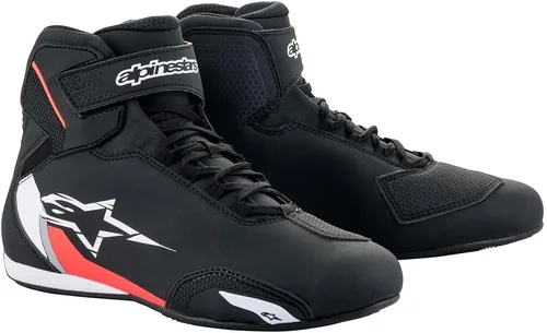 Miniatura 8 de Botas de carreras para motocicleta Alpinestars Supertech R, certificadas CE de alto rendimiento Negro/Blanco/Rojo