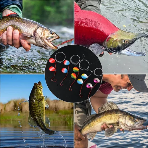Miniatura 6 de OROOTL Walleye Rigs Kit, 6pcs Walleye Fishing Lures Crawler Harness Colorado Spinner Blade Pre-Rigged Live Bait Rigs Spinnerbaits Freshwater