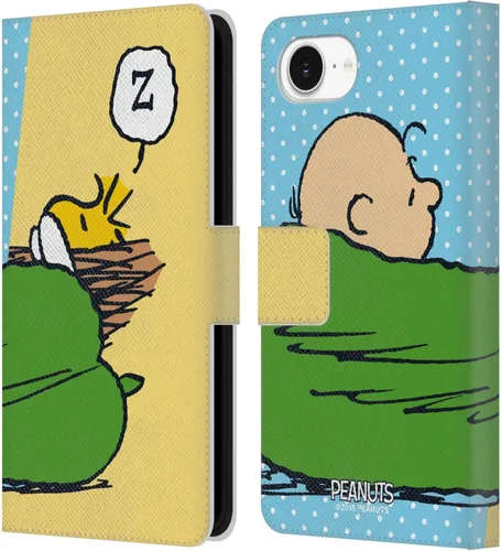 Miniatura 121 de Head Case Designs Funda de piel con licencia oficial de Peanuts Snoopy & Woodstock Balloon Halfs and Laughs para Apple iPhone 7/8/SE 2020 y 2022