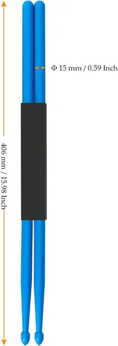 Miniatura 2 de MUKCHAP 10 pares de baquetas de nailon 5A, baquetas de ejercicio de plástico antideslizante, baquetas multicolor para percusión de instrumentos