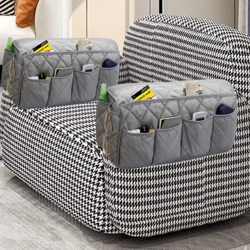Miniatura 13 de MEHIDFY Organizador de Reposabrazos para Sillón, Organizador de Reposabrazos de Sofá Impermeable, Organizador para Sillón Reclinable Antideslizante