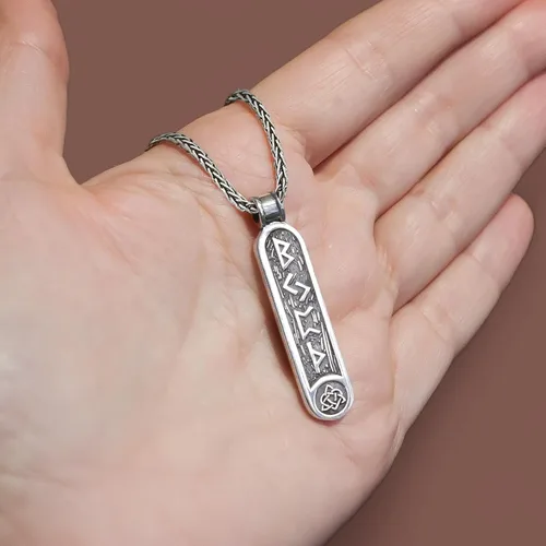 Miniatura 28 de Viking Rune Formula Pendant Necklace for Men Women - 925 Sterling Silver - Norse Nordic Celtic Jewelry - Runes Protection Amulet - Matching