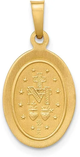 Miniatura 4 de Colgante de oro amarillo de 14 quilates pulido y satinado milagroso, Metal